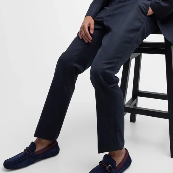 Salvatore Ferragamo men’s front 4 drivers suede bluemarine calf - suede/leather - Picture 5 of 7